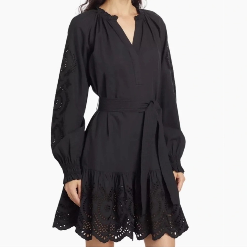 Rails Saylor Black Eyelet Dress, M